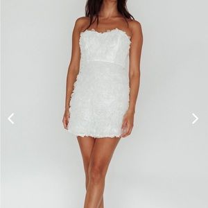White mini dress